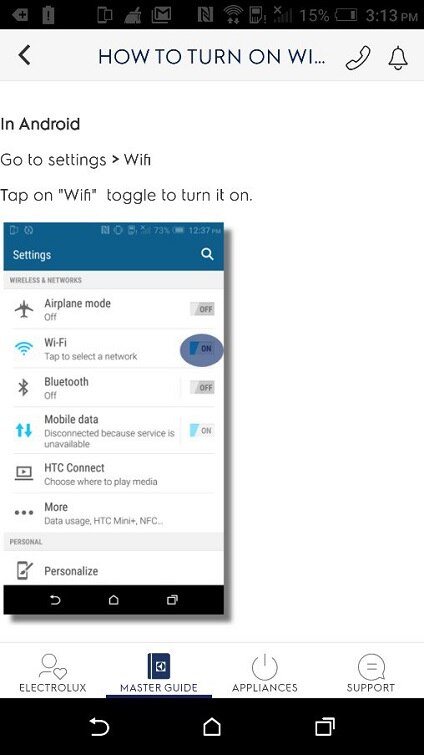 Electrolux Singapore Connectivity